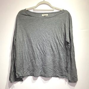 Madewell Long Sleeve Oversize Gray Shirt Size  Medium